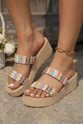 Everly Straps Boho Wedge Slippers
