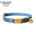 SMALL SIZE DOG & CAT COLLAR - SILVER BLUE-0