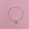 Stone Bead Heart Anklet