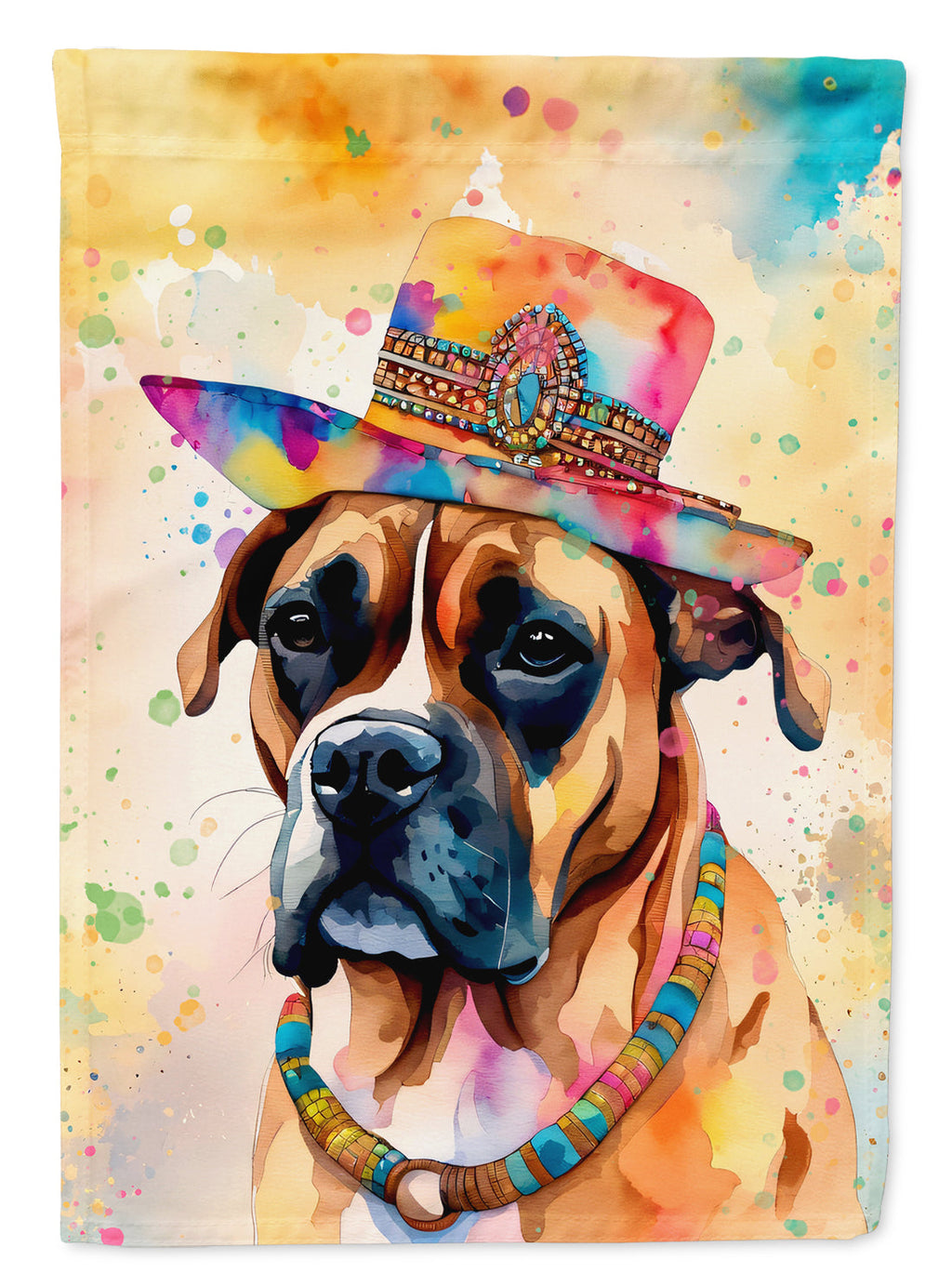 Boxer Hippie Dawg House Flag