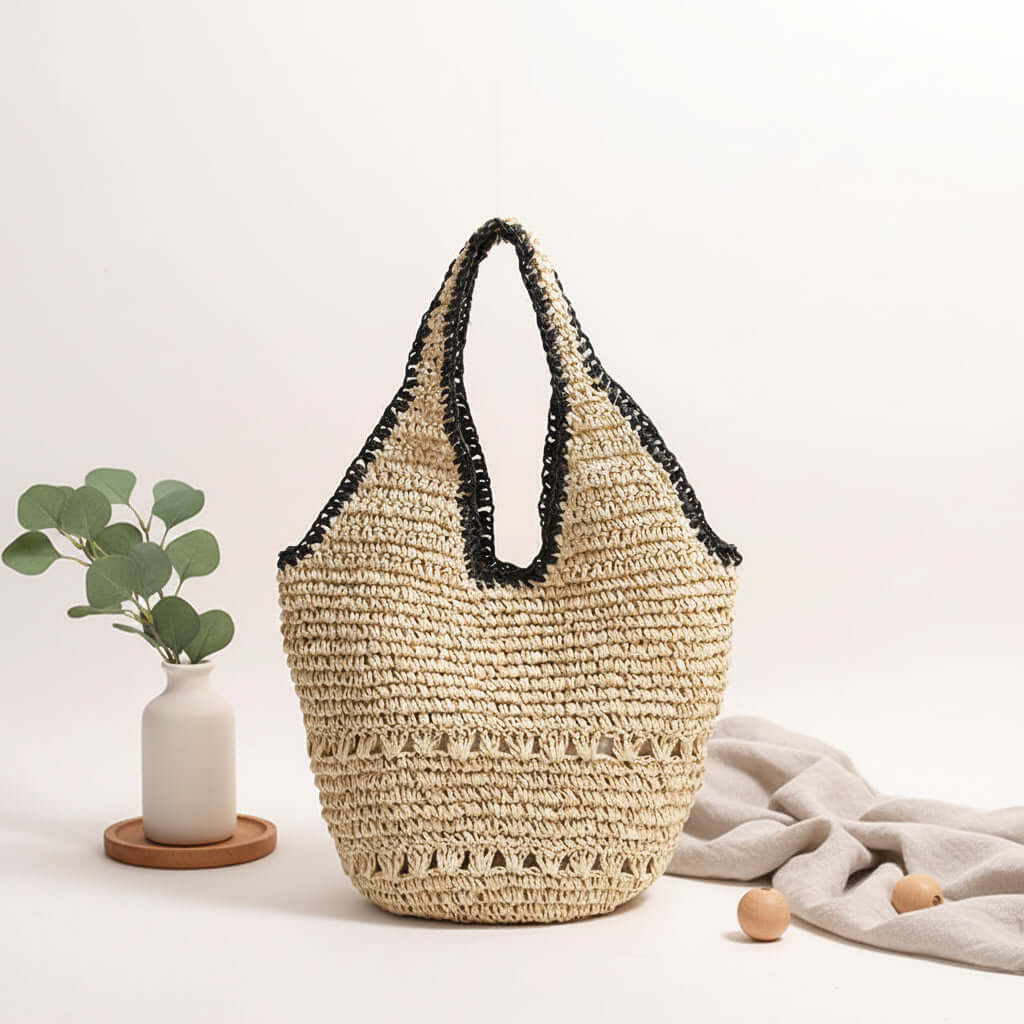 Large Straw Beach Bag For Women Woven Bag