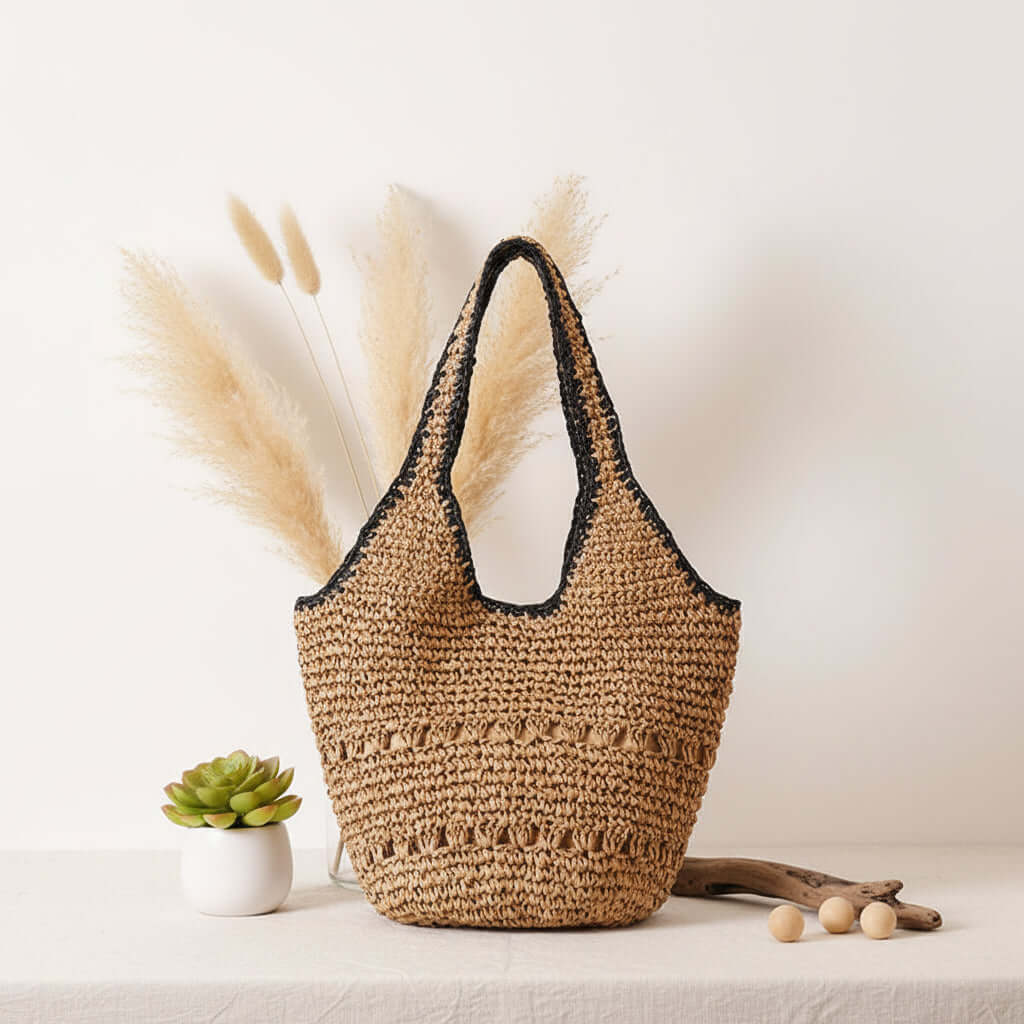 Large Straw Beach Bag For Women Woven Bag