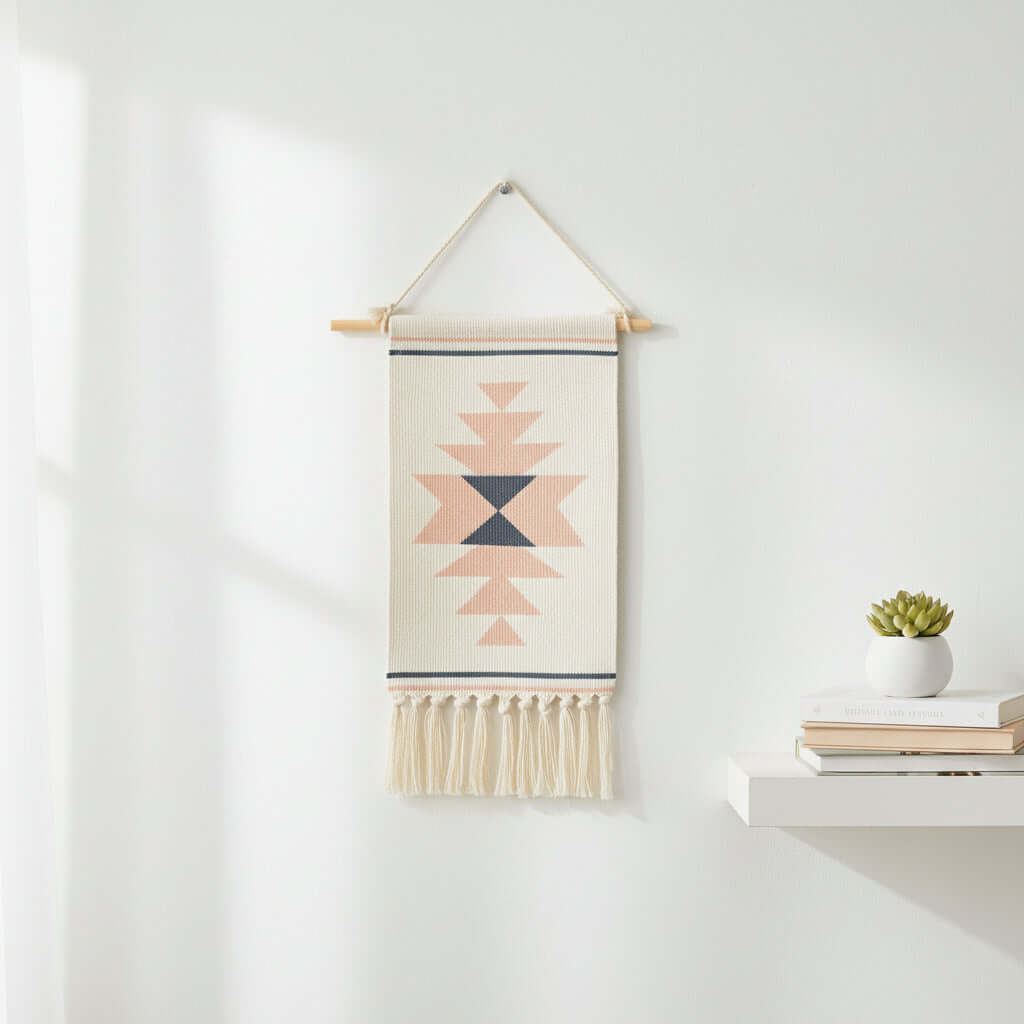 Tufted Tassel Wall Hanging – Boho Hand-Woven Tapestry Decor