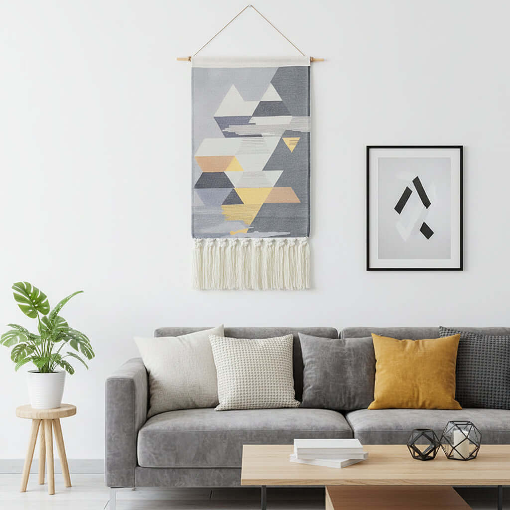 Tufted Tassel Wall Hanging – Boho Hand-Woven Tapestry Decor