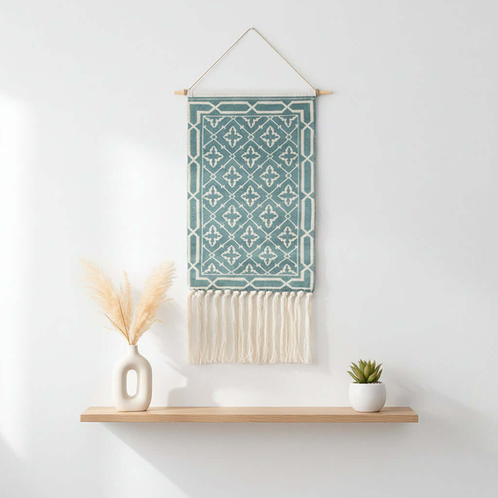 Tufted Tassel Wall Hanging – Boho Hand-Woven Tapestry Decor