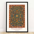 William Morris Holland Park Carpet Blue Red Vintage Exhibition Framed Wall Poster-0