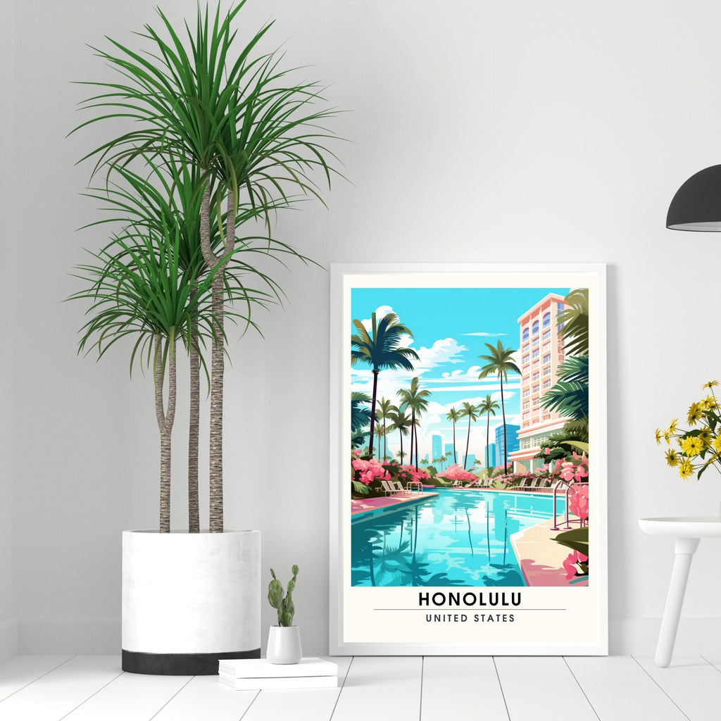 Impression Honolulu | Impression de voyage Honolulu | Poster Hawaï-2