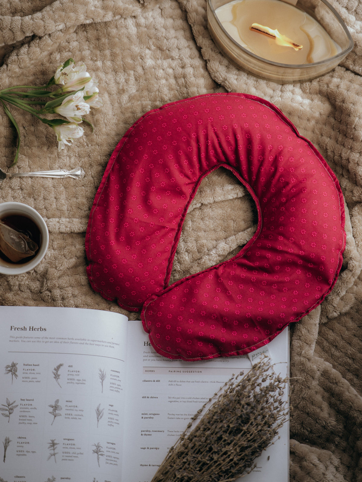 Weighted Neck Pillow for Vagus Nerve & Nervous System Support | Hot or Cold Aromatherapy