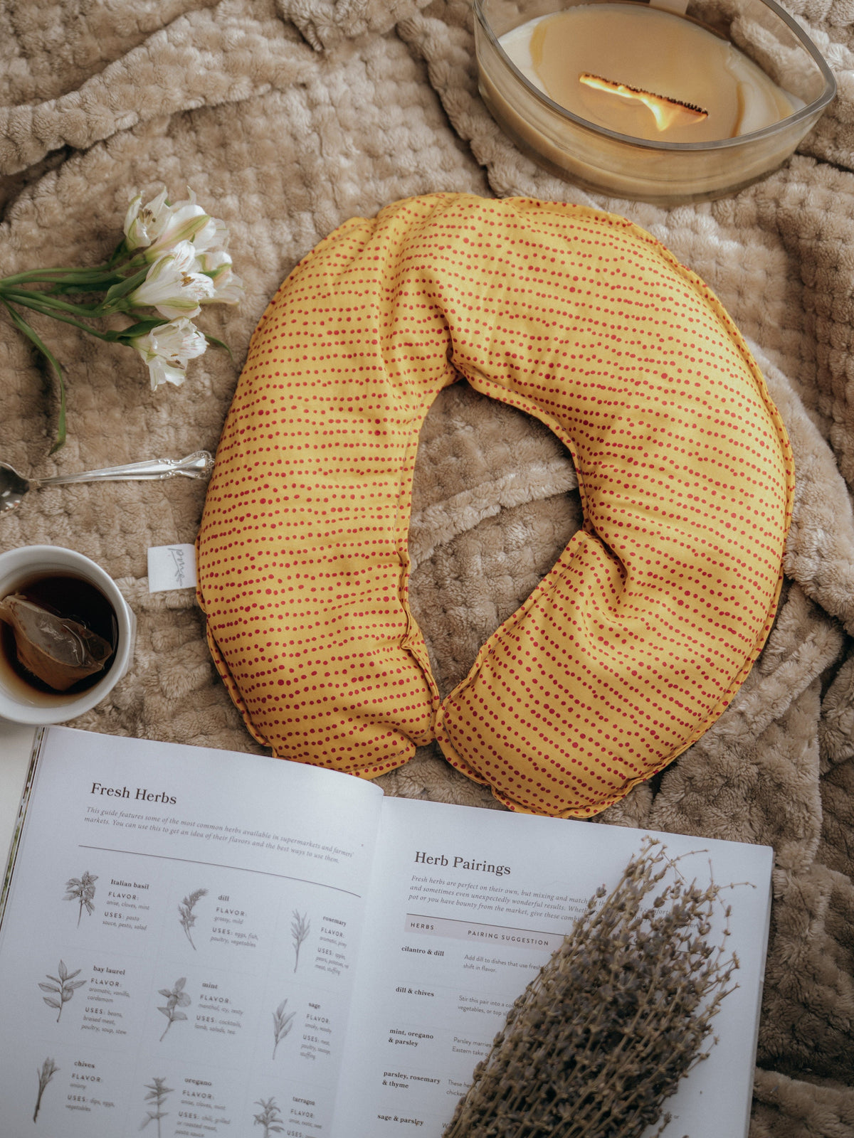 Weighted Neck Pillow for Vagus Nerve & Nervous System Support | Hot or Cold Aromatherapy