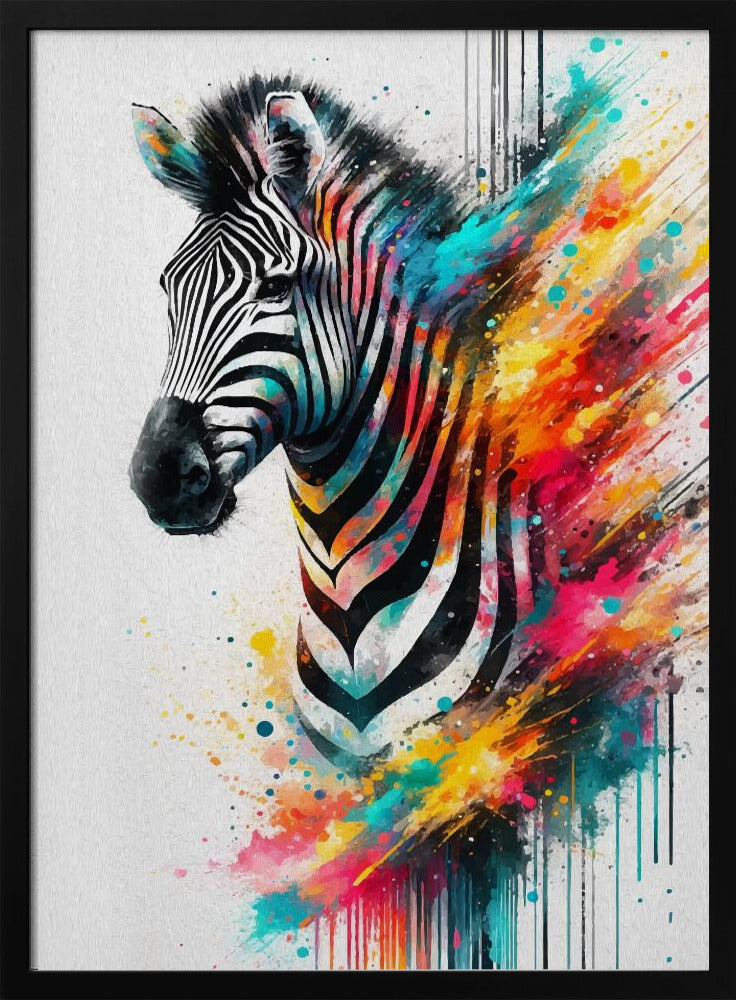 Wall art Colorful Zebra
