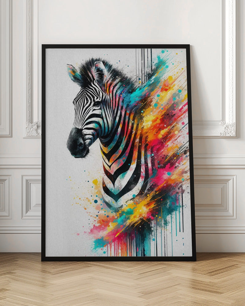 Wall art Colorful Zebra