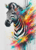 Wall art Colorful Zebra